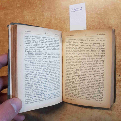 ENRICO LEVI - DIZIONARIETTO DELLA SINTASSI LATINA 1933 BARBERA FIRENZE 3° ediz.