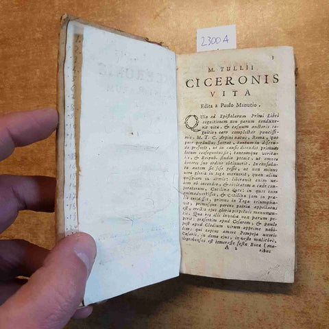 1787 M. TULLII CECERONIS EPISTOLARUM AD FAMILIARES LIBRI XVI JOANNIS GATTI cicer