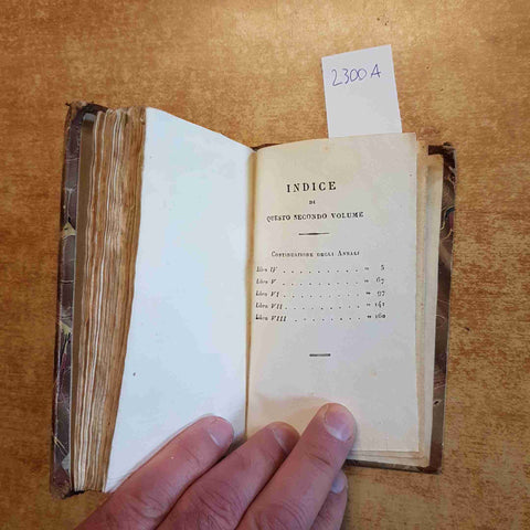 LE OPERE DI CORNELIO TACITO TRADOTTE DA DAVANZATI 1829 NICOLO' BETTONI volume 2