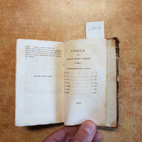 LE OPERE DI CORNELIO TACITO TRADOTTE DA DAVANZATI 1829 NICOLO' BETTONI volume 3