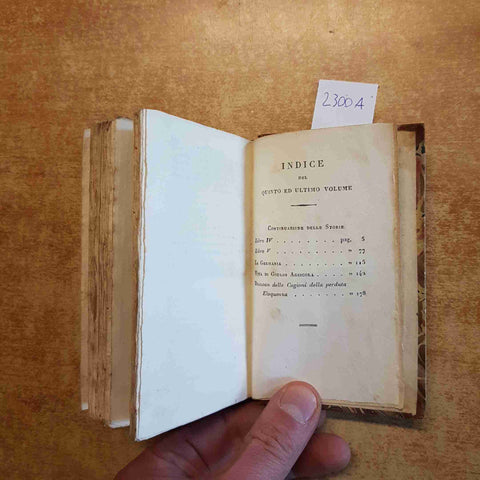 LE OPERE DI CORNELIO TACITO TRADOTTE DA DAVANZATI 1829 NICOLO' BETTONI volume 5