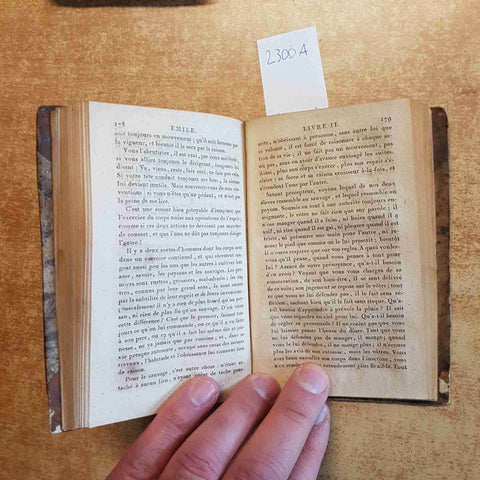EMILE OU DE L'EDUCATION PAR J.J. ROUSSEAU 1817 DIDOT L'AINE completo in 3 tomi