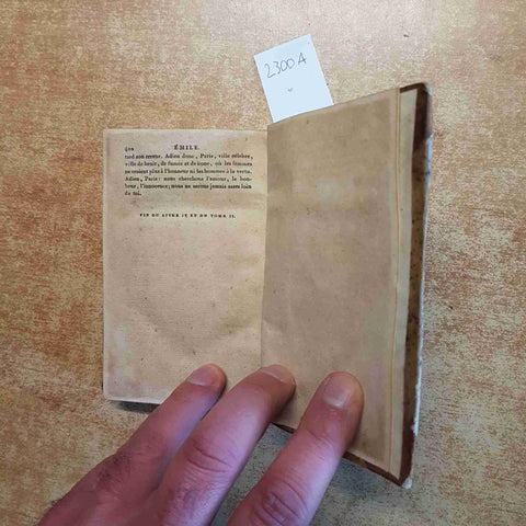 EMILE OU DE L'EDUCATION PAR J.J. ROUSSEAU 1817 DIDOT L'AINE completo in 3 tomi