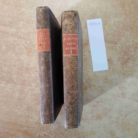 FATTI STORICI E DETTI CELEBRI DI VALERIO MASSIMO - 2 TOMI - ANDREA CARPANI 1841