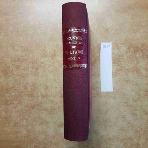 OEUVRES COMPLETES DE VOLTAIRE TOMO V THEATRE 1827 GARNERY LIBRAIRE PARIS