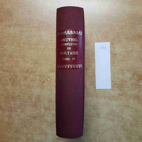 OEUVRES COMPLETES DE VOLTAIRE TOMO IV CORRESPONDANCE GENERALE 1827 GARNERY PARIS