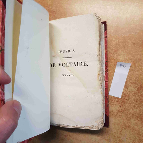OEUVRES COMPLETES DE VOLTAIRE TOME I DICTIONNAIRE PHILOSOPHIQUE 1827 GARNERY