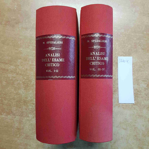 ANALISI DELL'ESAME CRITICO SUL CRISTIANESIMO 4 VOLUMI IN 2 TOMI 1821 SPEDALIERI