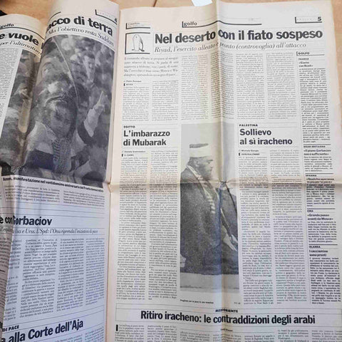 IL MANIFESTO QUOTIDIANO COMUNISTA 23 FEBBRAIO 1991 BUSH KUWAIT SADDAM BAGHDAD