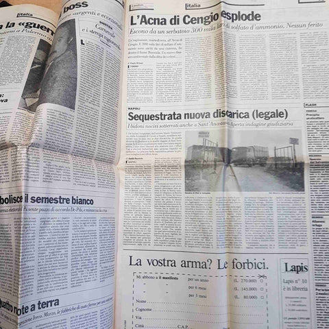 IL MANIFESTO QUOTIDIANO COMUNISTA 23 FEBBRAIO 1991 BUSH KUWAIT SADDAM BAGHDAD