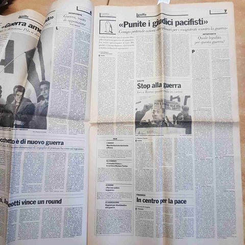 IL MANIFESTO QUOTIDIANO COMUNISTA 26 FEBBRAIO 1991 BUSH KUWAIT SADDAM BAGHDAD