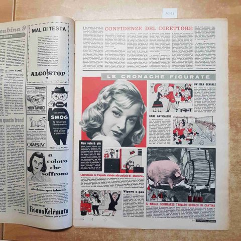 LA DOMENICA DEL CORRIERE 9 MARZO 1958 FANGIO ANNA HEYWOOD NEREO ROCCO CAMPARI