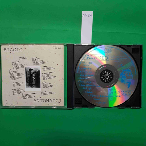 BIAGIO ANTONACCI - CD - ADAGIO BIAGIO 1991 DDD PHILIPS musica italiana