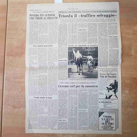CORRIERE DELLA SERA 7 GENNAIO 1979 ANASTATICA PRIMA PAGINA IRAN SCIA' TEHERAN