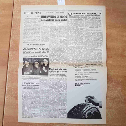 CORRIERE DELLA SERA MAGGIO 1966 ANASTATICA PRIMA PAGINA SCIOPERO METALMECCANICI