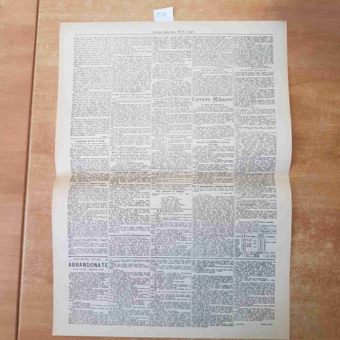 CORRIERE DELLA SERA LUGLIO 1900 ANASTATICA PRIMA PAGINA RE UMBERTO ASSASSINATO