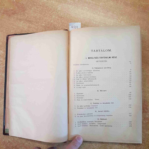 SZATHMARY KAROLY - AZ EMBERI MIVELODES TORTENETE III UJ KOR Budapest 1882 TETTEY