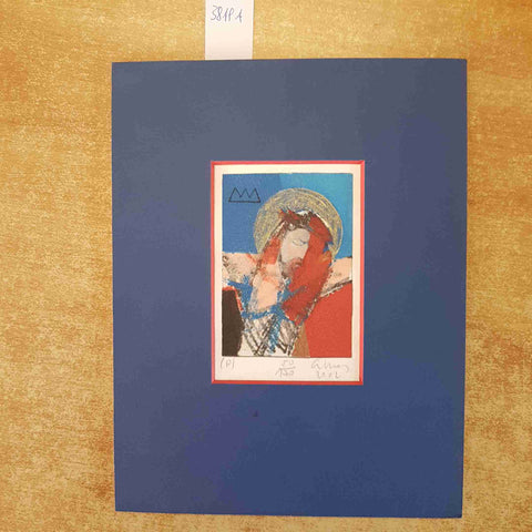 Serigrafia firmata e numerata 50/170  Cristo moderno  arte contemporanea 2002
