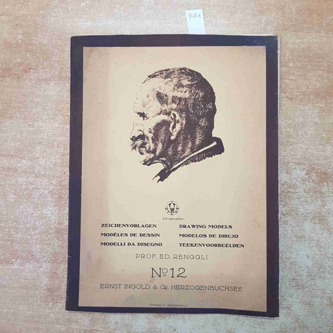 12 MODELLI DA DISEGNO vintage Prof Renggli Ernst Ingold studio anatomia artista