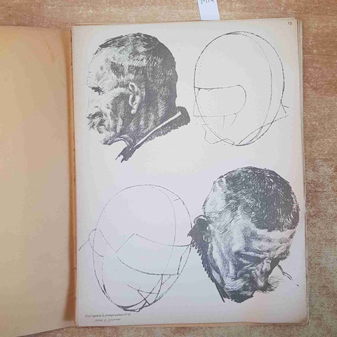 12 MODELLI DA DISEGNO vintage Prof Renggli Ernst Ingold studio anatomia artista