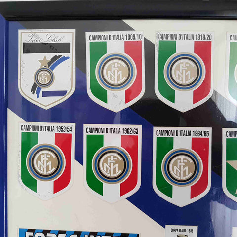 QUADRO INTER Palmarès Trofei Scudetti Coppe Milano Idea Regalo Tifoso Nerazzurro