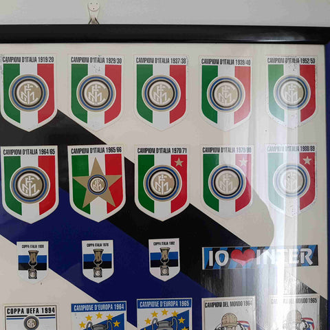 QUADRO INTER Palmarès Trofei Scudetti Coppe Milano Idea Regalo Tifoso Nerazzurro