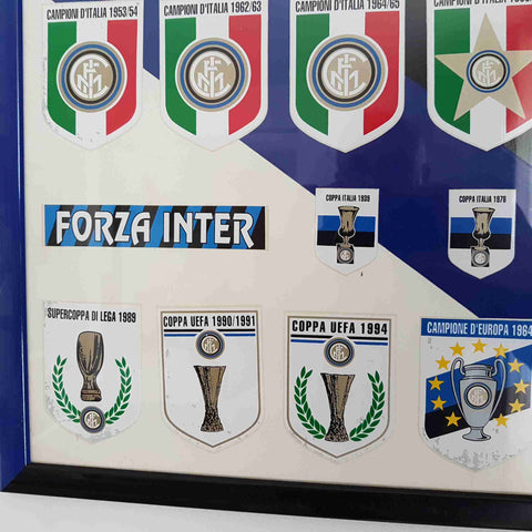 QUADRO INTER Palmarès Trofei Scudetti Coppe Milano Idea Regalo Tifoso Nerazzurro