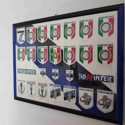 QUADRO INTER Palmarès Trofei Scudetti Coppe Milano Idea Regalo Tifoso Nerazzurro