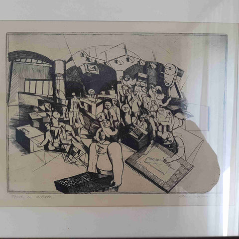 MACIEJ BABINSKI Prova d'Artista 1966 Incisione Originale Firmata Grafica Moderna
