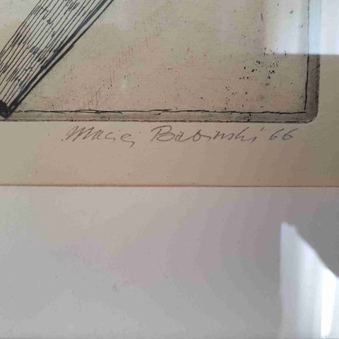 MACIEJ BABINSKI Prova d'Artista 1966 Incisione Originale Firmata Grafica Moderna