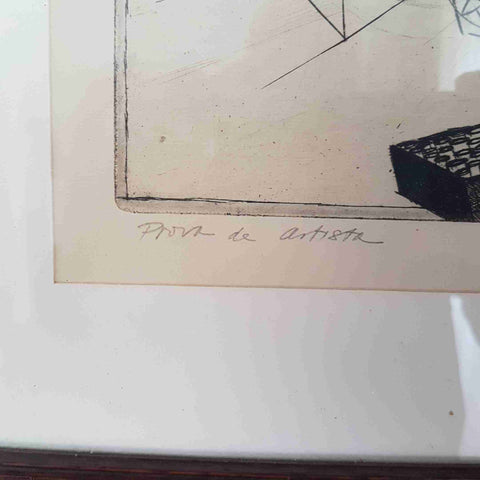 MACIEJ BABINSKI Prova d'Artista 1966 Incisione Originale Firmata Grafica Moderna