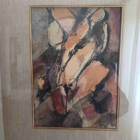 ROSARIO MURABITO Dipinto Figura Femminile OLIO SU TELA 1954  Opera Firmata