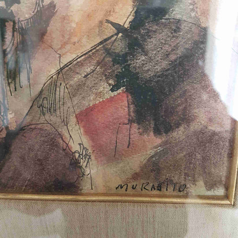 ROSARIO MURABITO Dipinto Figura Femminile OLIO SU TELA 1954  Opera Firmata