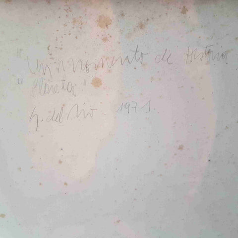 GUSTAVO DEL RIO 1971 CLARETTA grande dipinto espressionista storico 80x100