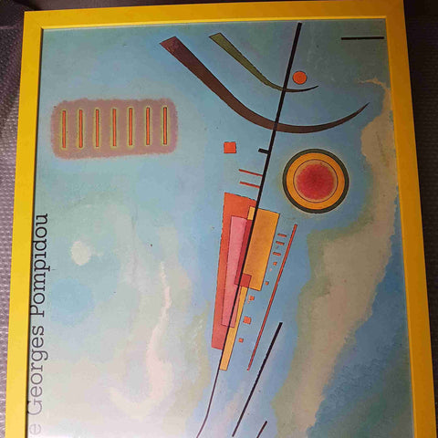 STAMPA KANDINSKY 50x70 cornice gialla Poster arte astratta arredamento moderno