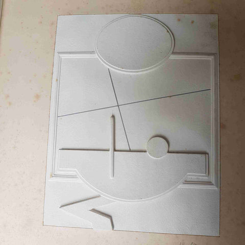 LUCIO DEL PEZZO Rilievo su legno firmato numerato 26/80 Arte contemporanea 50x70