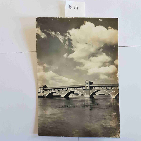 Cartolina d'epoca 1963 PAVIA Ponte Coperto sul Ticino CHIOLINI viaggiata