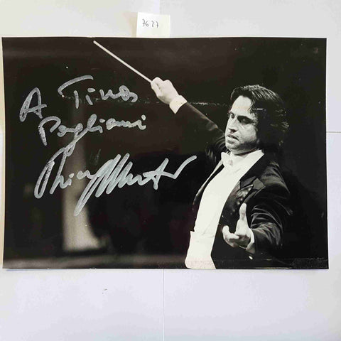 RICCARDO MUTI fotografia autografata originale direttore orchestra signed photo