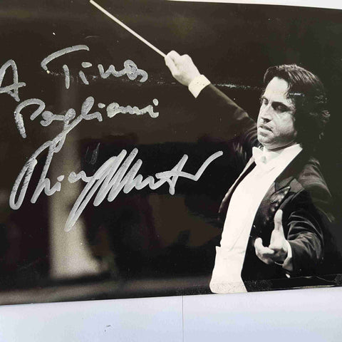 RICCARDO MUTI fotografia autografata originale direttore orchestra signed photo