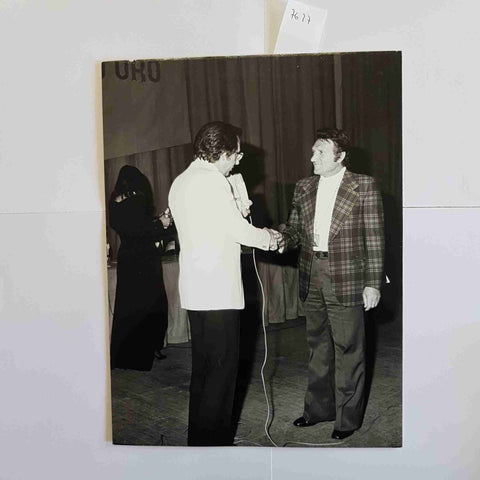 3 foto anni 70 ANTONIO CAZZAMALI evento arte con MIKE BONGIORNO vintage