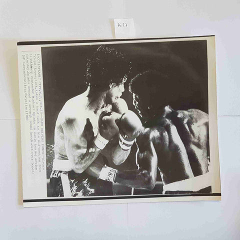 Foto boxe 1980 Spinks vs Lopez Atlantic City AP press photo vintage