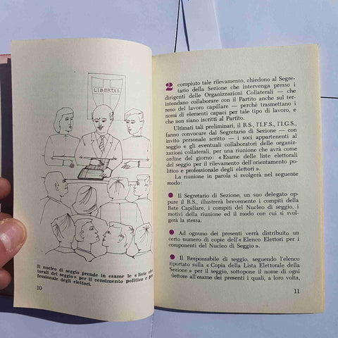 DEMOCRAZIA CRISTIANA 1958 OPUSCOLO ELETTORALE RETE CAPILLARE ORIGINALE