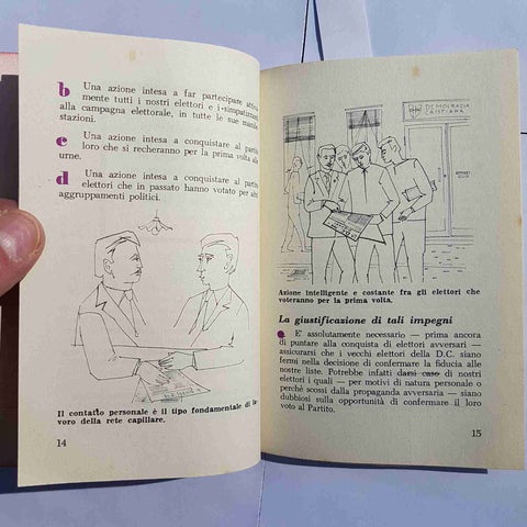 DEMOCRAZIA CRISTIANA 1958 OPUSCOLO ELETTORALE RETE CAPILLARE ORIGINALE
