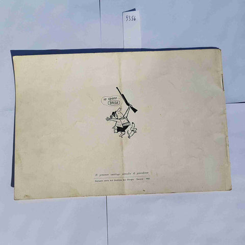 CATALOGO BREDA 1962 FUCILI CACCIA TIRO ARGUS PEGASUS VINTAGE ARMI