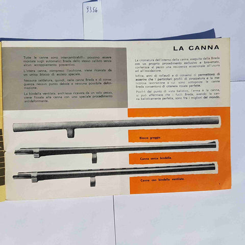 CATALOGO BREDA 1962 FUCILI CACCIA TIRO ARGUS PEGASUS VINTAGE ARMI