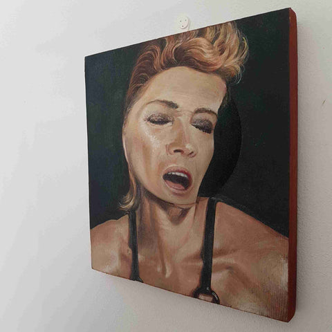 DARIO AGUZZI Sharon Stone 2009 dipinto su tavola ritratto arte contemporanea