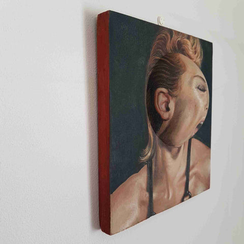 DARIO AGUZZI Sharon Stone 2009 dipinto su tavola ritratto arte contemporanea