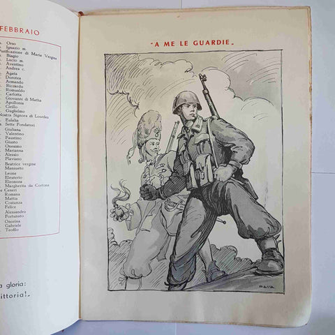 Calendario militare 1950 Fanteria illustrato esercito italiano