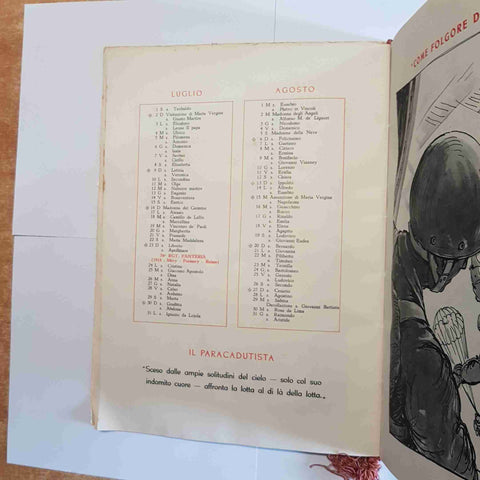 Calendario militare 1950 Fanteria illustrato esercito italiano
