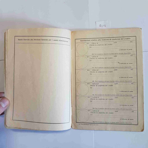 Libretto casse risparmio postali 1918 Gambolo' Pavia documento storico TIMBRATO